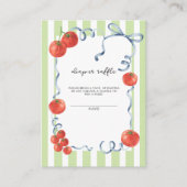 Tomato baby shower - diaper raffle  informatiekaartje (Voorkant)