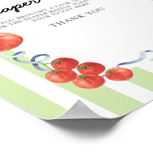 Tomato Baby shower Diaper raffle Poster (Hoek)