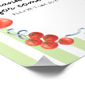 Tomato Baby shower Thank you for coming Poster (Hoek)