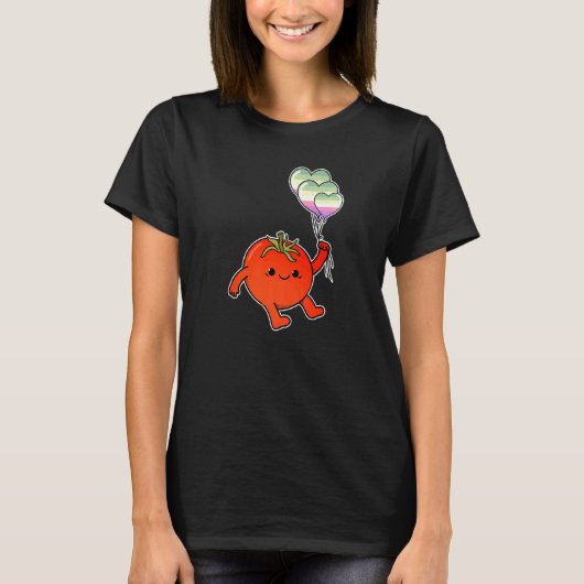 Tomato Balloon Genderfae Pride T-shirt (Voorkant)