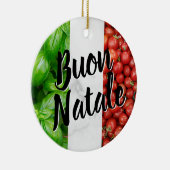 Tomato Basil Buon Natale Keramisch Ornament (Rechts)
