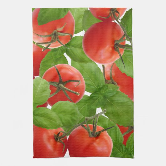 Tomato Basil Kitchen Towel Theedoek (Verticaal)