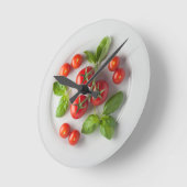 Tomato & Basil-wandklok Ronde Klok (Hoek)