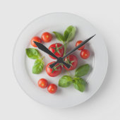 Tomato & Basil-wandklok Ronde Klok (Voorkant)