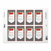 Tomato Canning Jar Labels (Full Sheet)