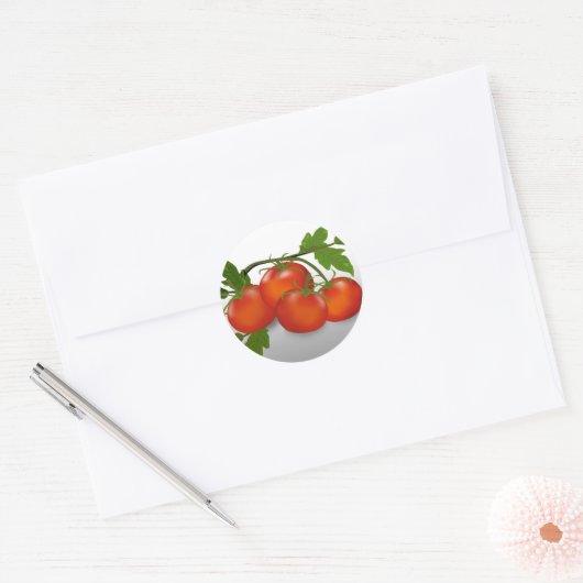 Tomato Canning Round Sticker (Envelop)