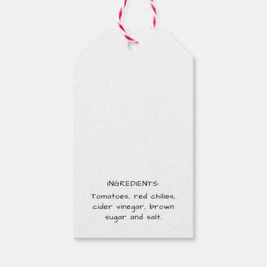 Tomato chutney label cadeaulabel (Achterkant)