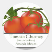 Tomato Chutney Ronde Sticker (Voorkant)