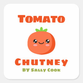 Tomato chutney vierkante sticker