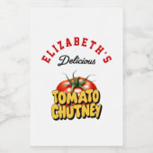 Tomato Chutney Voedselcontainer Etiket (Enkel label)