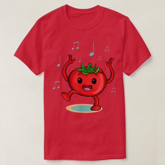Tomato Dance Music Vegetables Funny Tomato Costume T-shirt (Design voorkant)