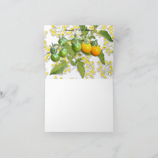 TOMATO DILL FLOWER PHOTO NOTE KAART (Binnen)