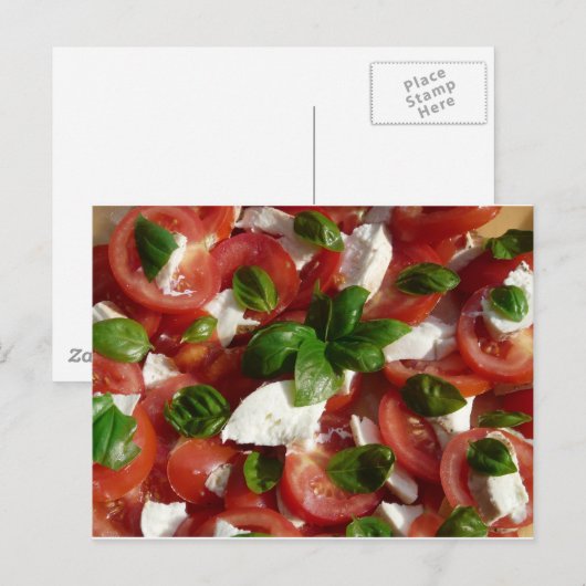 Tomato en Mozzarella Salad Briefkaart (Voorkant / Achterkant)