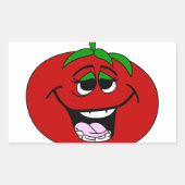 Tomato Face Rechthoekige Sticker (Voorkant)