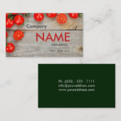 Tomato Fresh Juice Vegetable Vegetarian Card Visitekaartje (Voorkant / Achterkant)