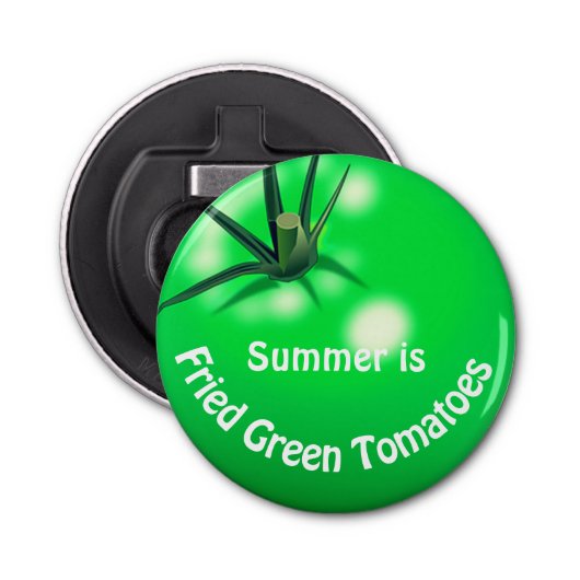 Tomato fried green tomaten schattige zomer button flesopener (Voorkant)