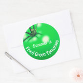 Tomato fried green tomaten schattige zomer ronde sticker (Envelop)