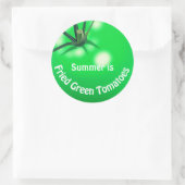 Tomato fried green tomaten schattige zomer ronde sticker (Tas)