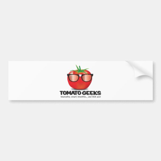Tomato Geek Stuff Bumpersticker (Voorkant)