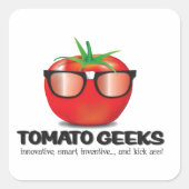 Tomato Geek Stuff Vierkante Sticker (Voorkant)
