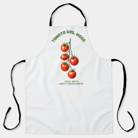 Tomato Girl Mood Aesthetic Watercolor Schort (Voorkant)