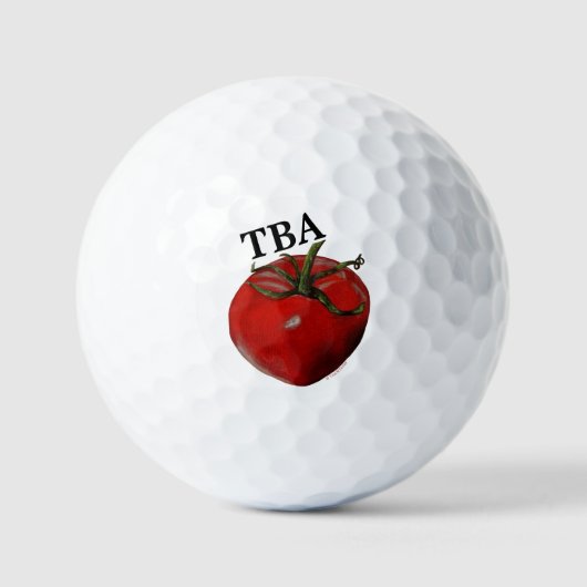 Tomato Golf Balls - Personalisatieoptie Golfballen (Voorkant)