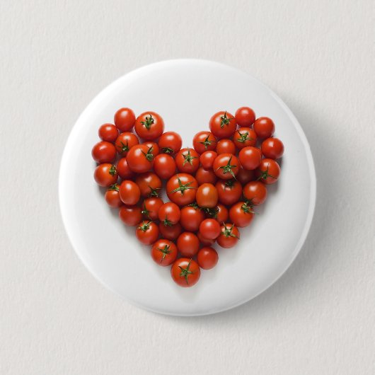Tomato Heart Ronde Button 5,7 Cm (Voorkant)