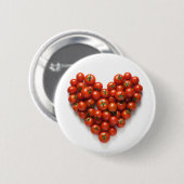 Tomato Heart Ronde Button 5,7 Cm (Voorkant /achterkant)