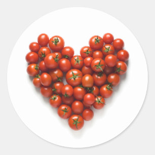 Tomato Heart Ronde Sticker