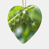 Tomato Hornworm Keramisch Ornament (Links)