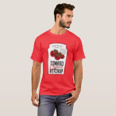 Tomato Ketchup Sauce Bottle Label Funny Halloween T-shirt (Voorkant volledig)