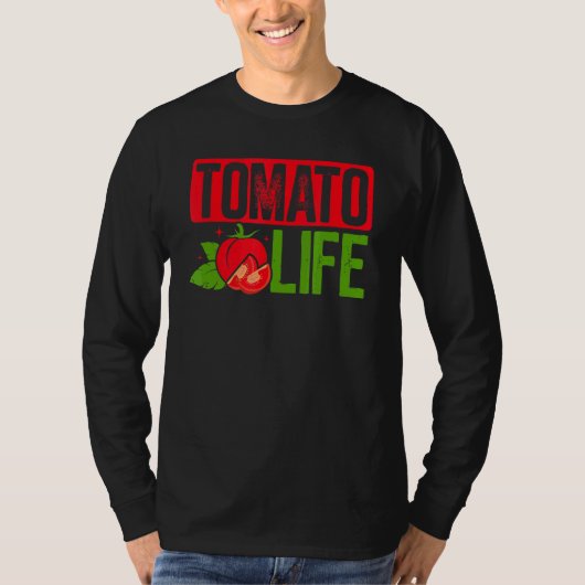 Tomato Life Red Tomaten Planterboeren T-shirt (Voorkant)