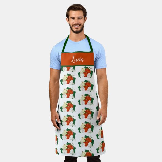 Tomato Onion Pepper Salsa - Gepersonaliseerd Schort (Gedragen)