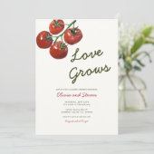 Tomato Party Theme Paar Douche Kaart (Staand voorkant)