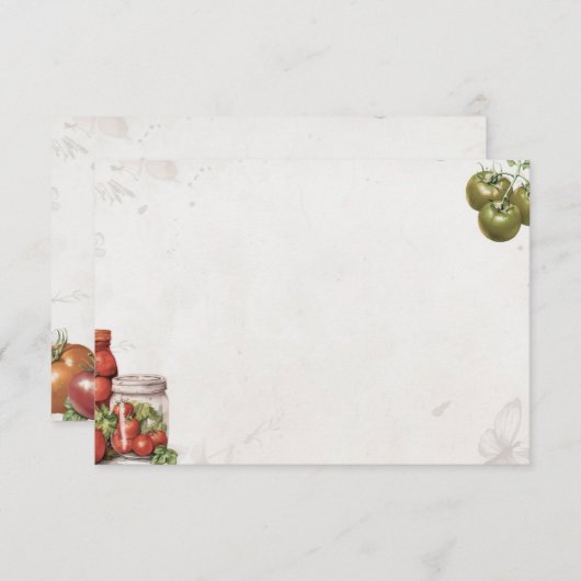 Tomato Paste Basic Blank Recept Kaart (Voorkant / Achterkant)