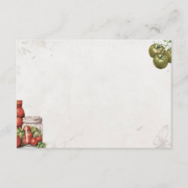 Tomato Paste Basic Blank Recept Kaart