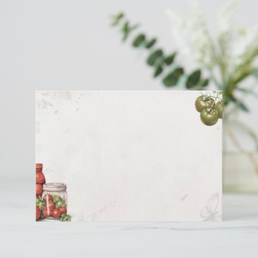 Tomato Paste Basic Blank Recept Kaart (Staand voorkant)