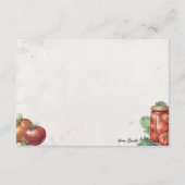 Tomato Paste Basic Blank Recept Kaart (Achterkant)