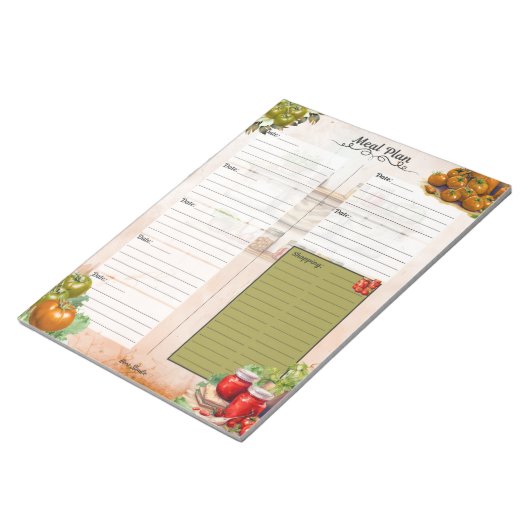 Tomato Paste Meal Planner Notitieblok (Schuin)