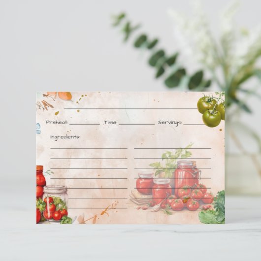 Tomato Paste Recept Kaart (Staand voorkant)
