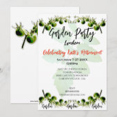 TOMATO PHOTO GARDEN PARTIJ INVITATIE GROEN CHERRY KAART (Voorkant / Achterkant)