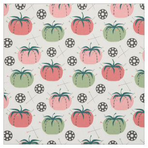 Tomato Pin Cushions en Bobbins - Roze Limoen Stof