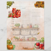 Tomato Plakken Volledige pagina Recept (Achterkant)