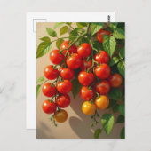 Tomato Plant Gardening Themed Summer Vibes Briefkaart (Voorkant / Achterkant)