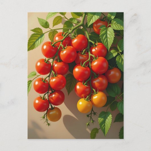 Tomato Plant Gardening Themed Summer Vibes Briefkaart (Voorkant)