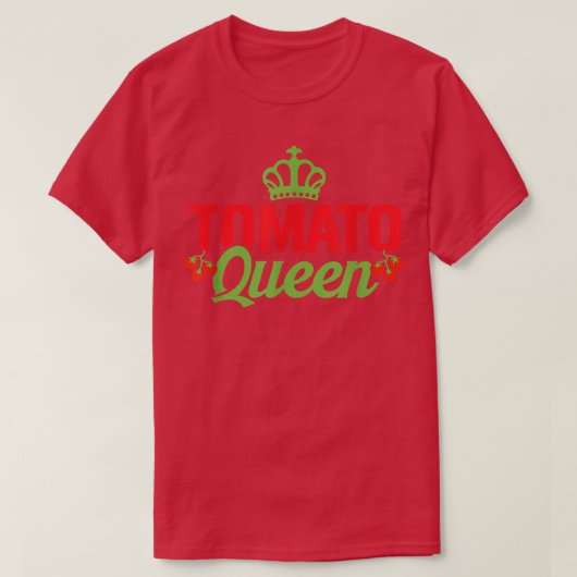 Tomato Queen Red Tomaten Planter Farmers T-shirt (Design voorkant)