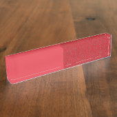 Tomato Red Acrylic Desk naamplaat –  Naambordje (Zijkant)