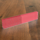 Tomato Red Acrylic Desk naamplaat –  Naambordje (Zijkant)