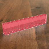 Tomato Red Acrylic Desk naamplaat –  Naambordje (Zijkant)