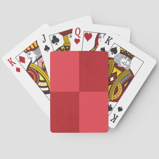 Tomato Red Checker Grid Speelkaarten – Aanpassen (Achterkant)